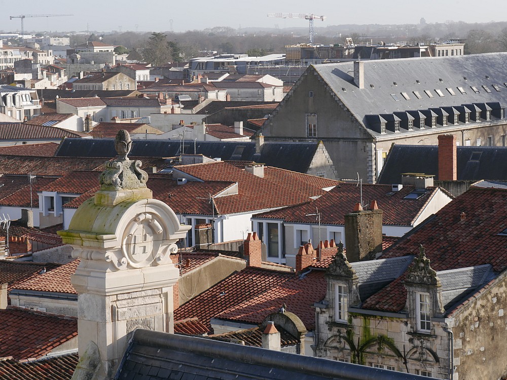 La Rochelle vu d'en haut, H&ocirc;tel de Ville, vues depuis la grue