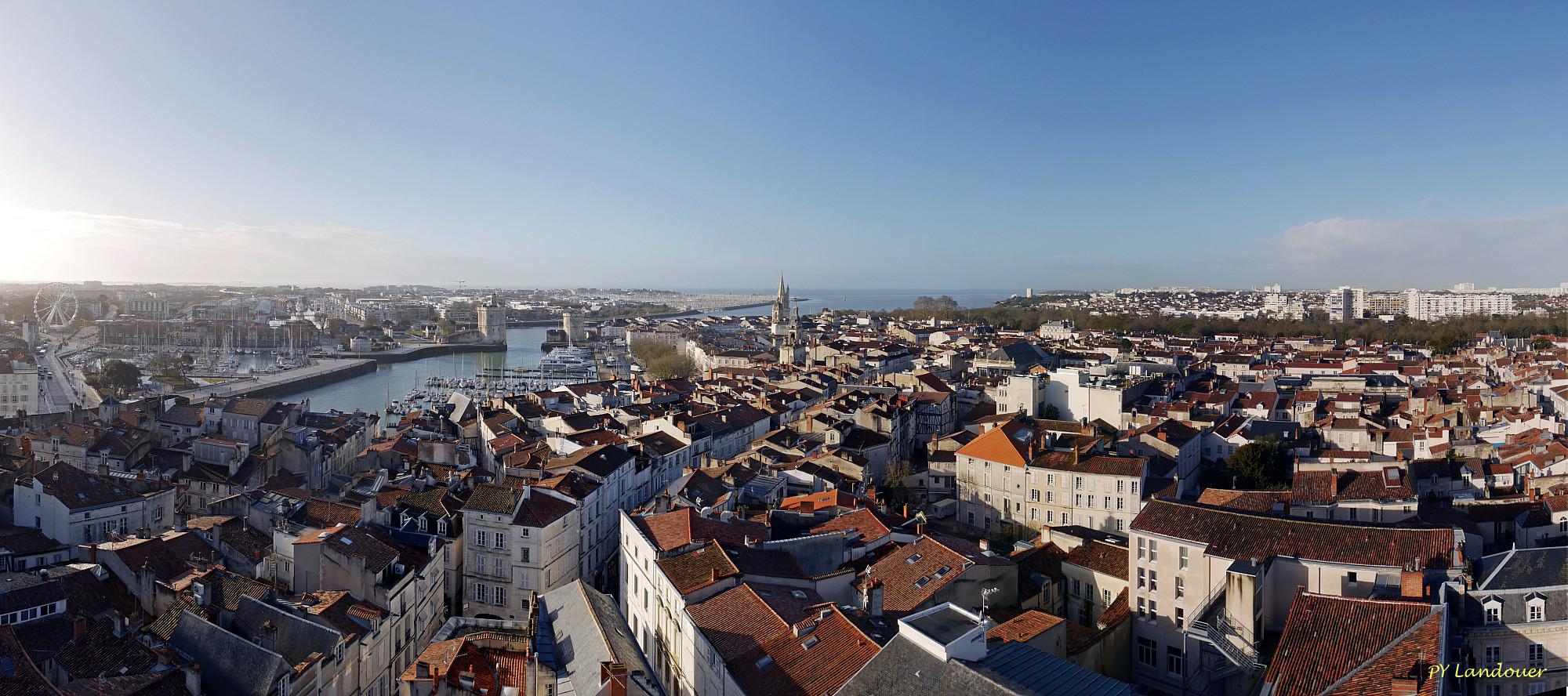 La Rochelle vu d'en haut, Hôtel de Ville, panoramiques depuis la grue