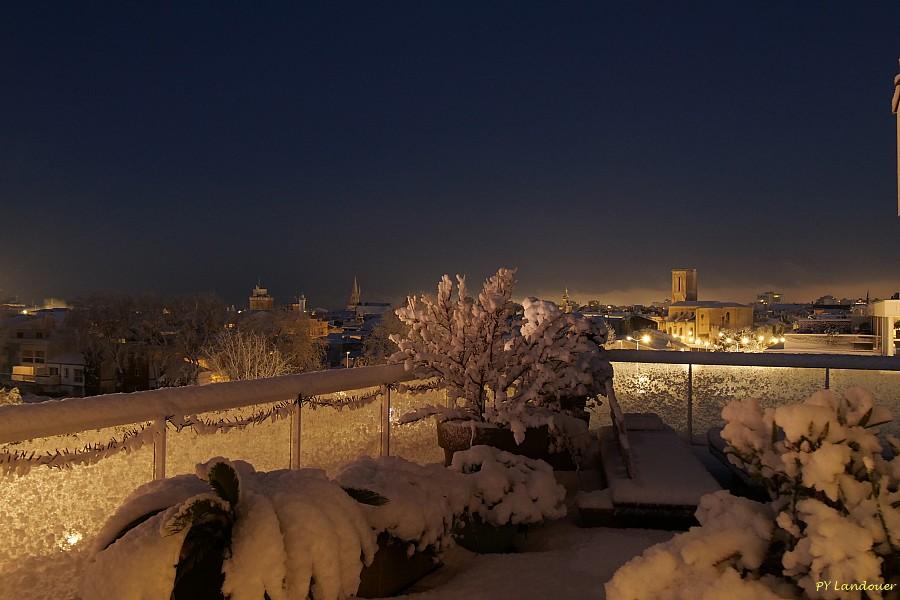 La Rochelle vu d'en haut, Neige, 6 janvier 2026
