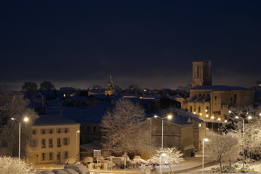 La Rochelle vu d'en haut, Neige, 6 janvier 2026
