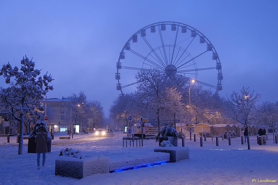 La Rochelle vu d'en haut, Neige, 6 janvier 2026