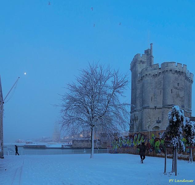 La Rochelle vu d'en haut, Neige, 6 janvier 2026