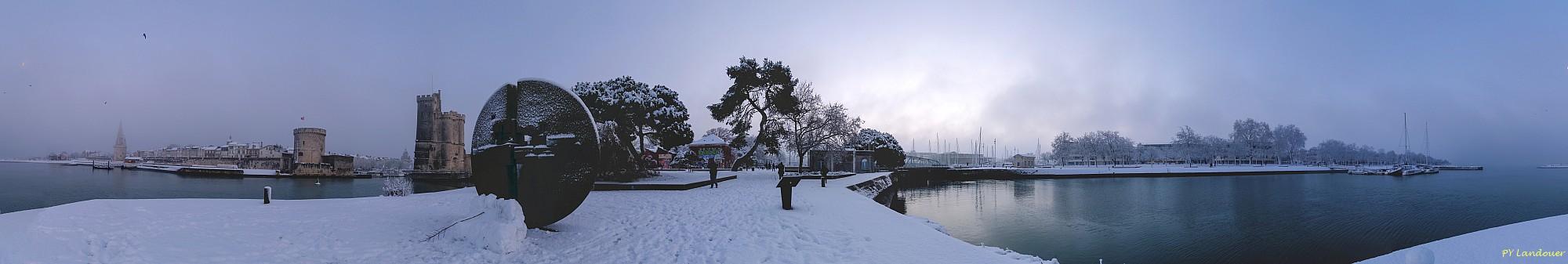 La Rochelle vu d'en haut, Neige, 6 janvier 2026