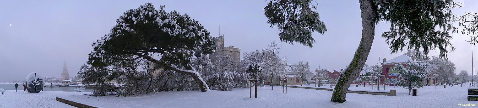 La Rochelle vu d'en haut, Neige, 6 janvier 2026