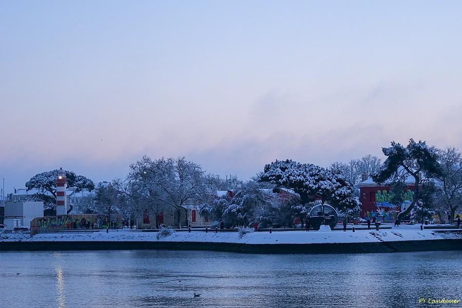 La Rochelle vu d'en haut, Neige, 6 janvier 2026