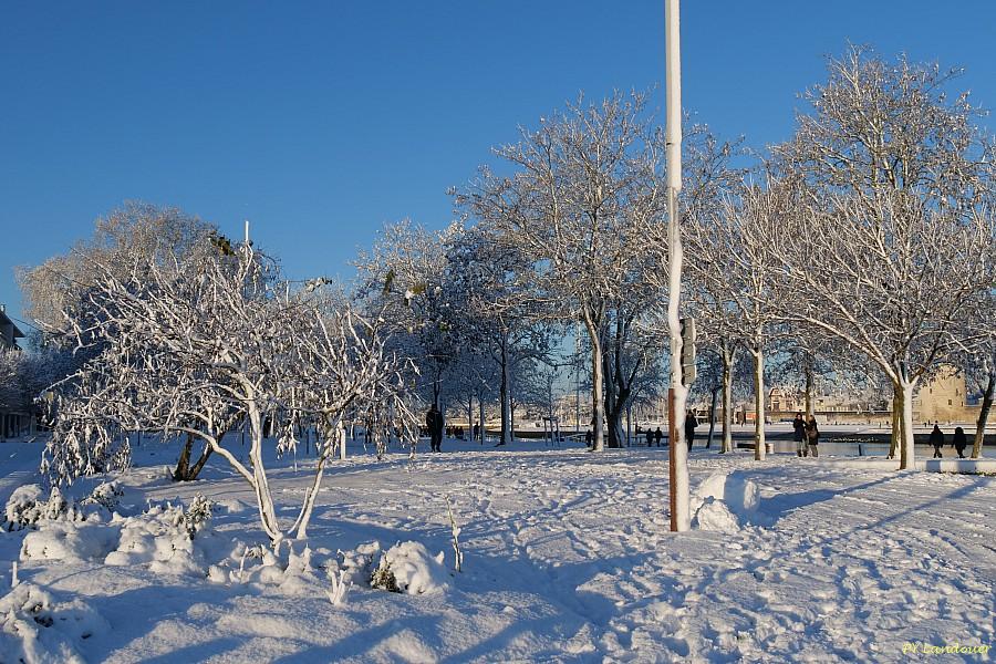 La Rochelle vu d'en haut, Neige, 6 janvier 2026
