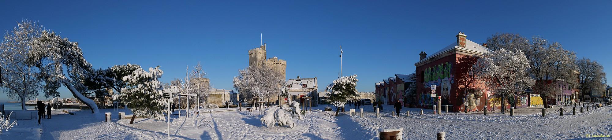 La Rochelle vu d'en haut, Neige, 6 janvier 2026