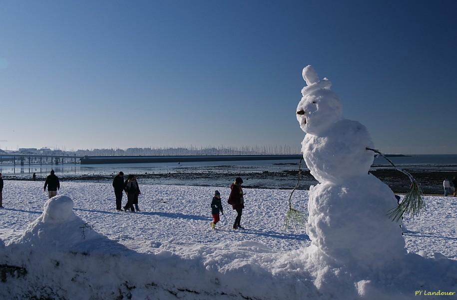 La Rochelle vu d'en haut, Neige, 6 janvier 2026