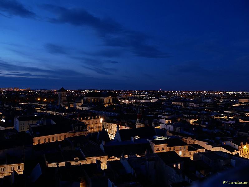 La Rochelle vu d'en haut, Tour Saint-Sauveur, coucher de soleil