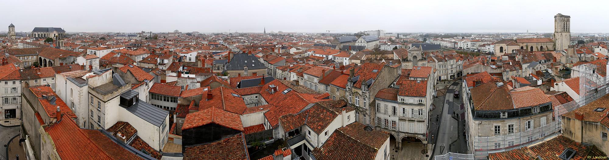 La Rochelle vu d'en haut, Hôtel de Ville, vues depuis le parapluie du chantier